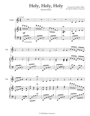 Holy, Holy, Holy (Advanced Piano & Violin)