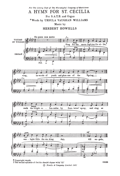 A Hymn For St Cecilia