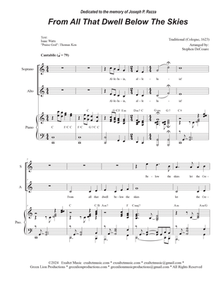 From All That Dwell Below The Skies (Duet for Soprano and Alto solo)