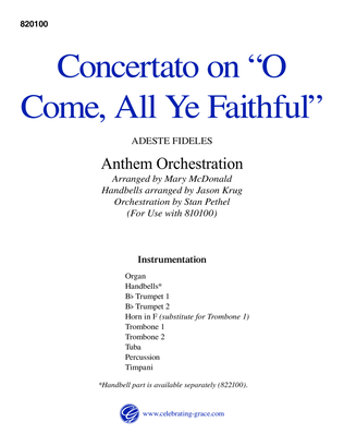 Concertato on O Come, All Ye Faithful Orchestration (Digital)