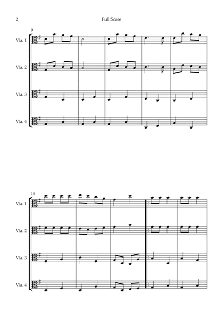 Jingle Bells (Christmas Song) for Viola Quartet image number null