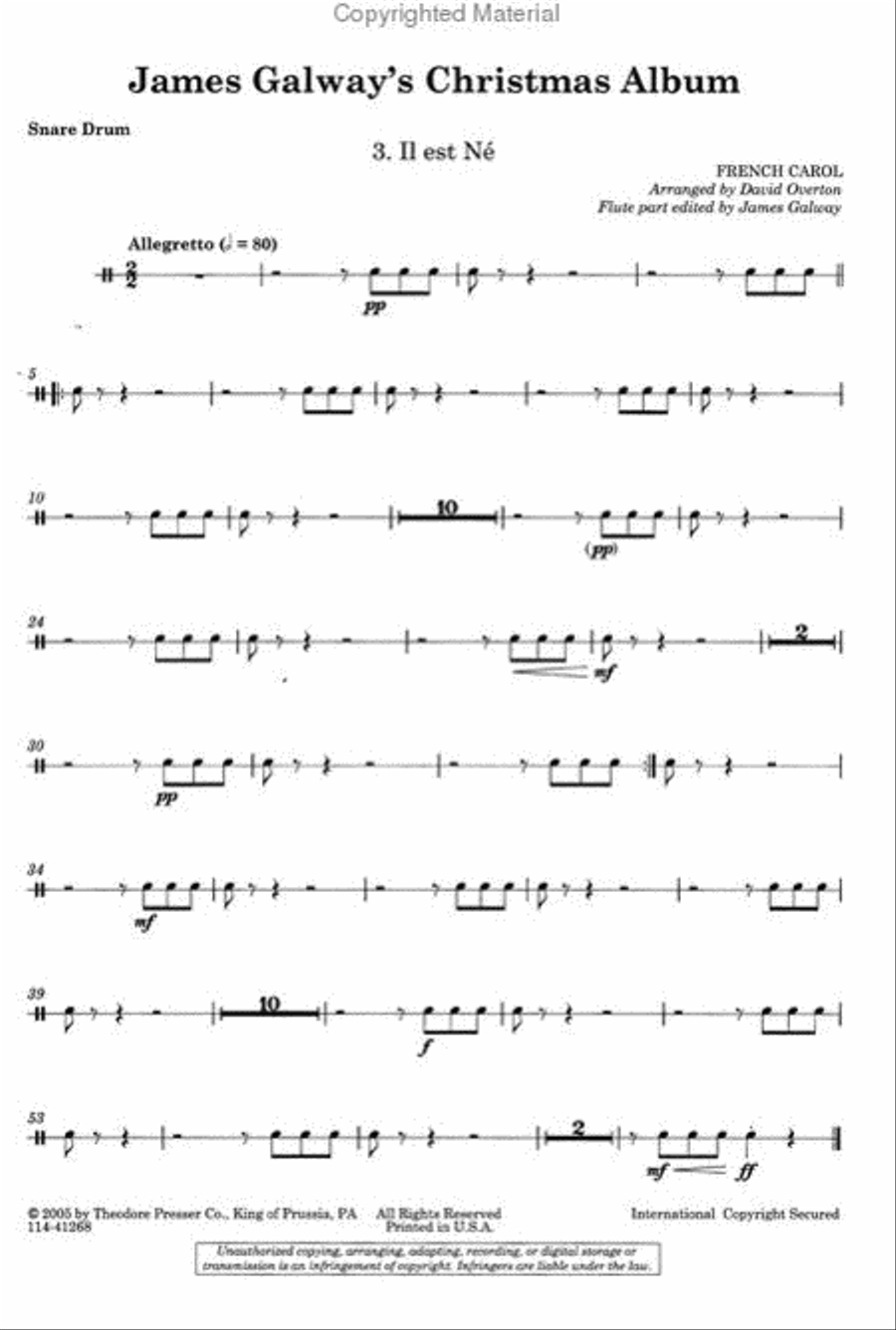 James Galway's Christmas Album Chamber Music scores gallery preview page 3