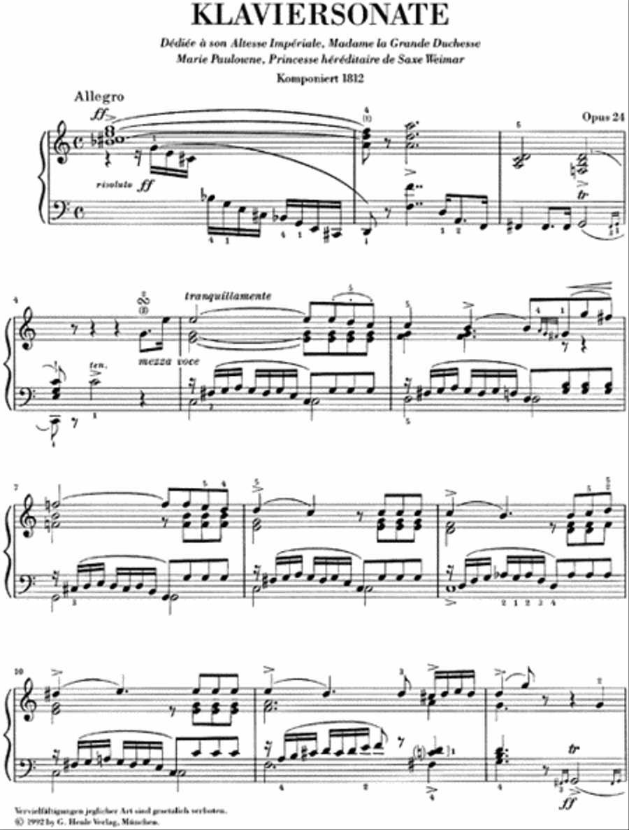Piano Sonata in C Major Op. 24 Piano Solo scores gallery preview page 2