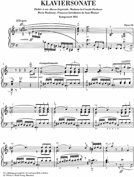 Piano Sonata in C Major Op. 24