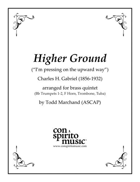 Higher Ground ("I'm pressing on the upward way") — brass quintet image number null