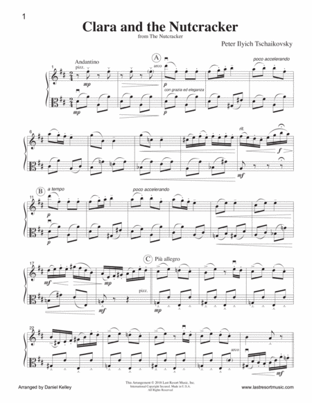 Clara and the Nutcracker - Duet - for Flute or Oboe or Violin & Viola - Music for Two