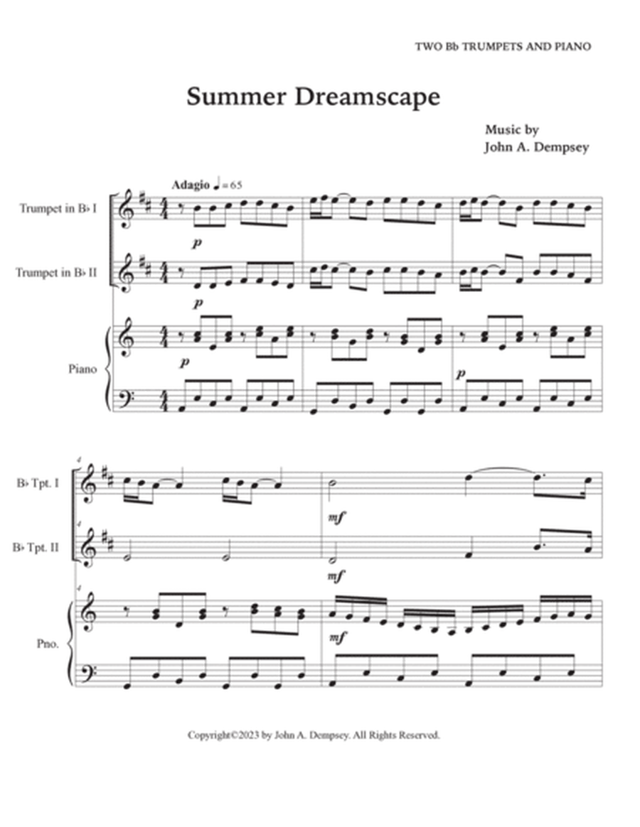 Summer Dreamscape (Trio for Two Trumpets and Piano) image number null