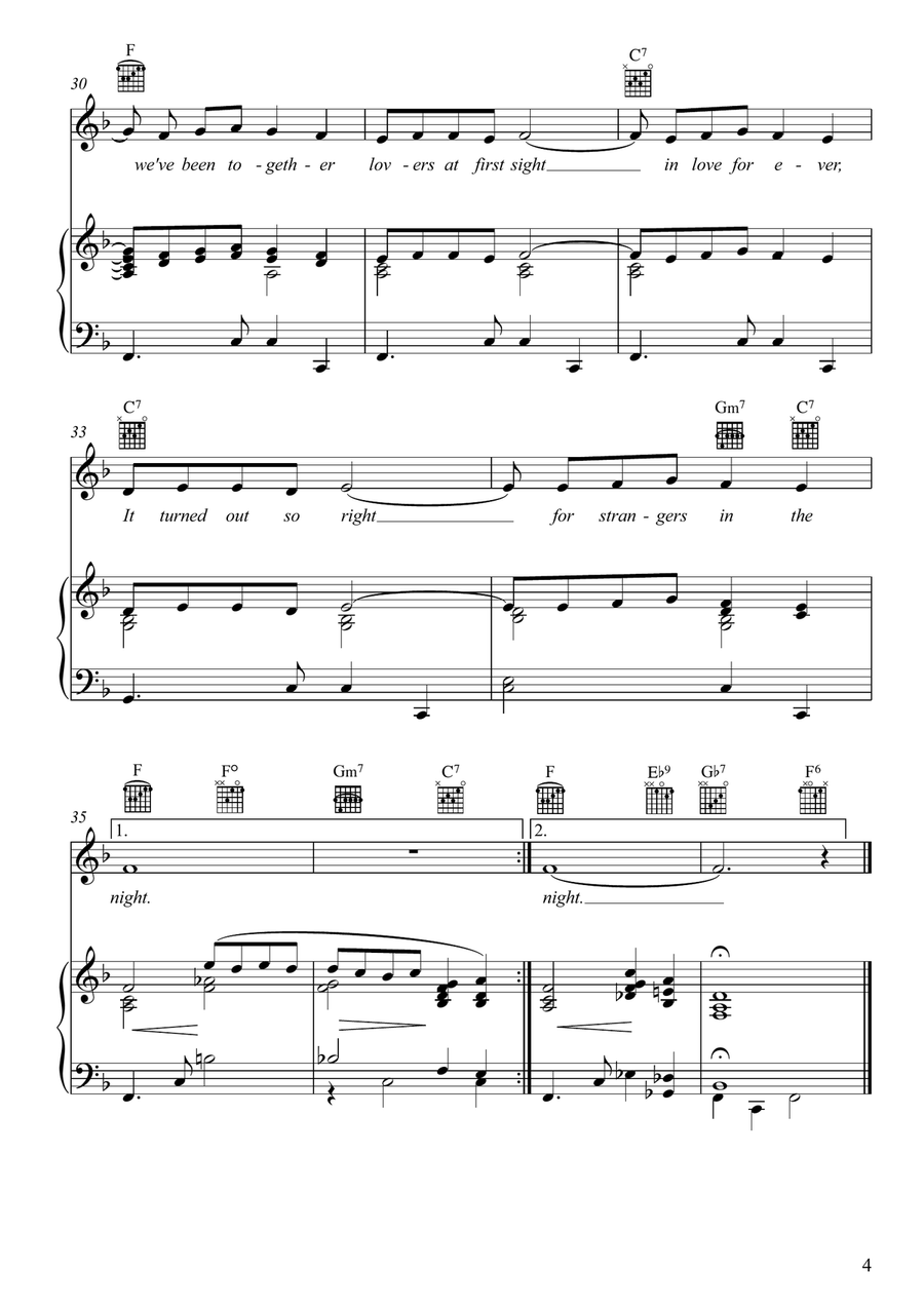 Strangers In The Night Small Ensemble scores gallery preview page 4