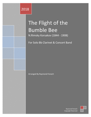 Book cover for The Flight of the Bumble Bee - Rimsky Korsakov - For solo Bb Clarinet and Concert Band