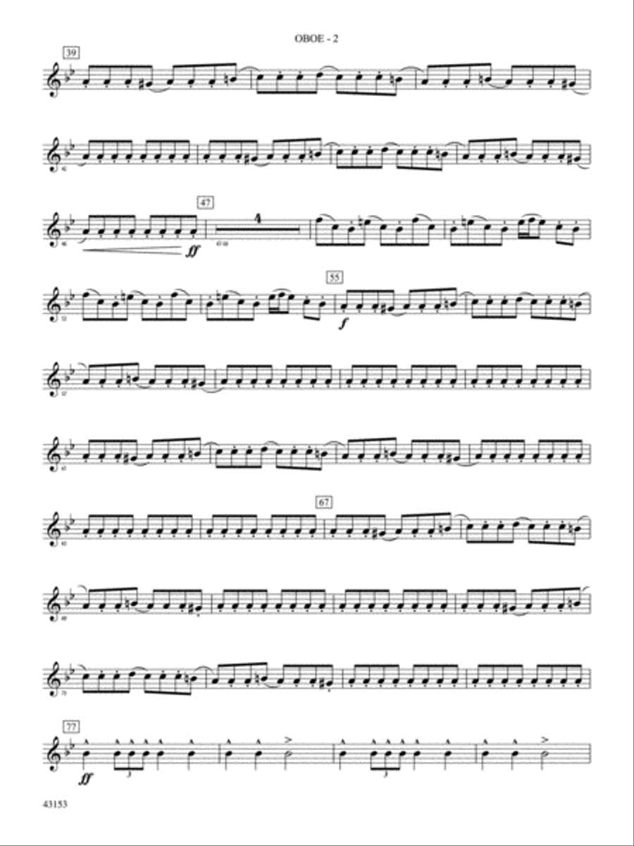 A Mad Russian's Christmas: Oboe Concert Band scores gallery preview page 2