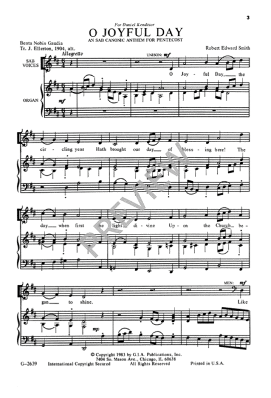 O Joyful Day O Joyful Day 3-Part scores gallery preview page 4