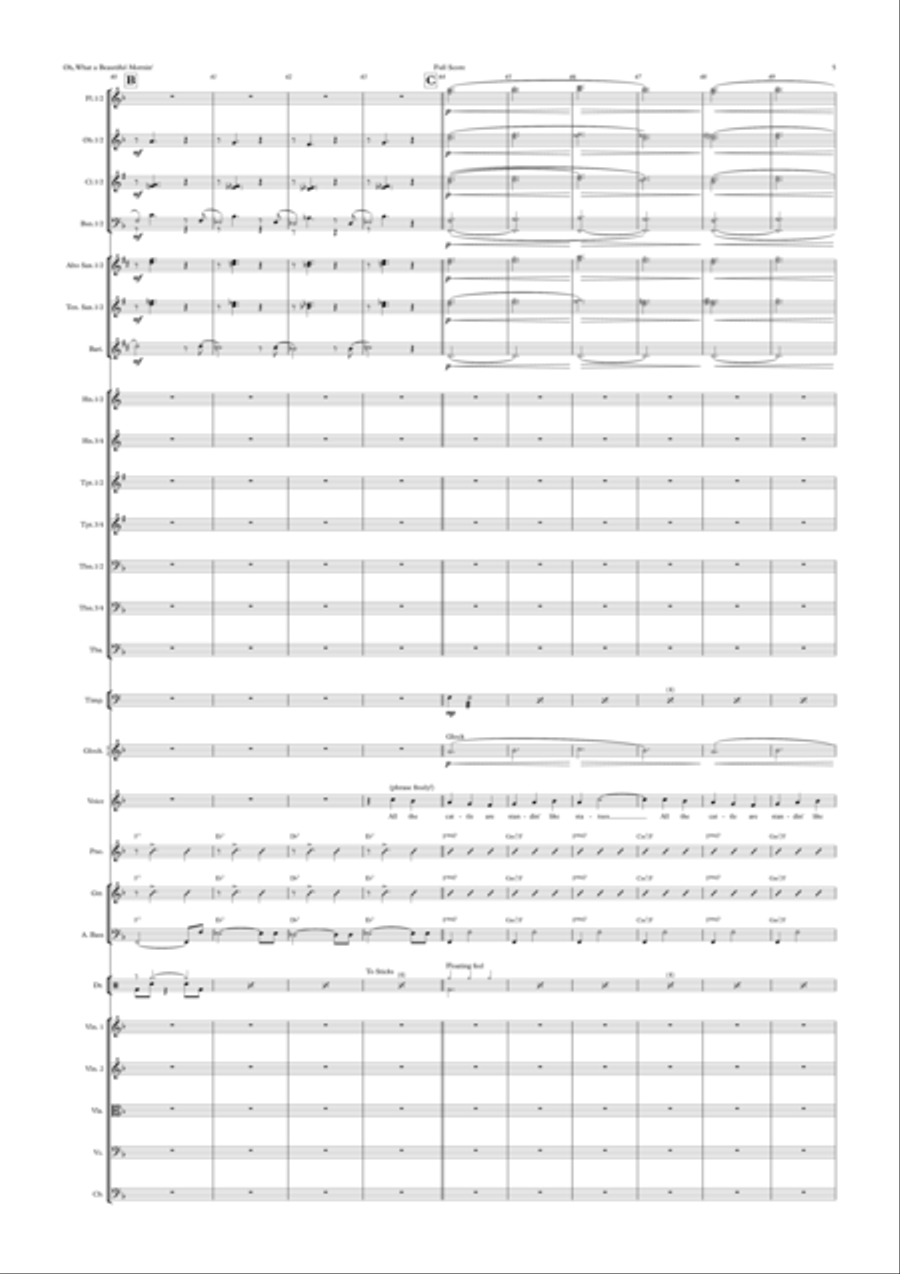 Oh, What A Beautiful Mornin' Full Orchestra scores gallery preview page 5