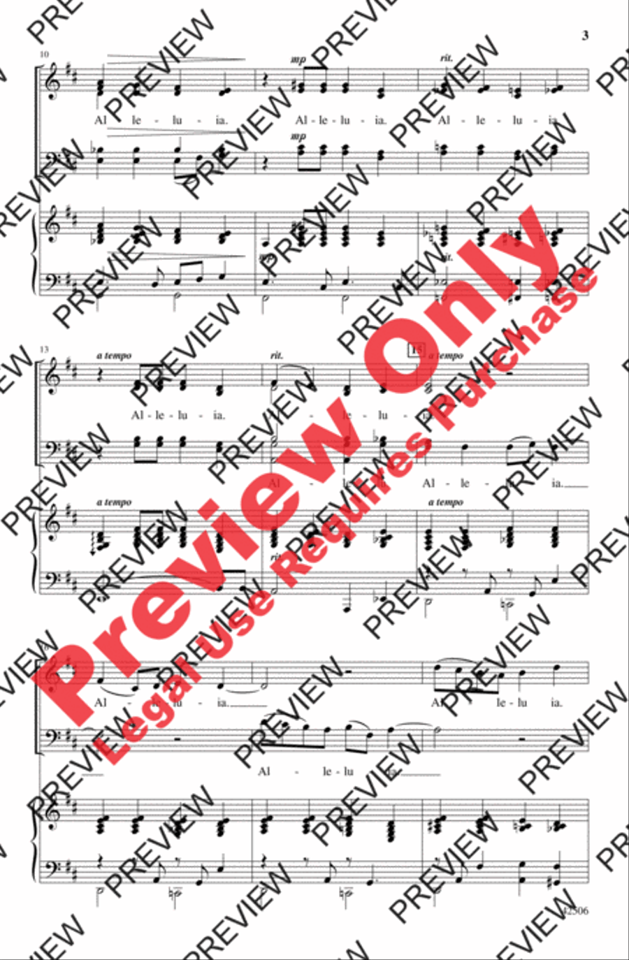 Jazz Alleluia 4-Part scores gallery preview page 3
