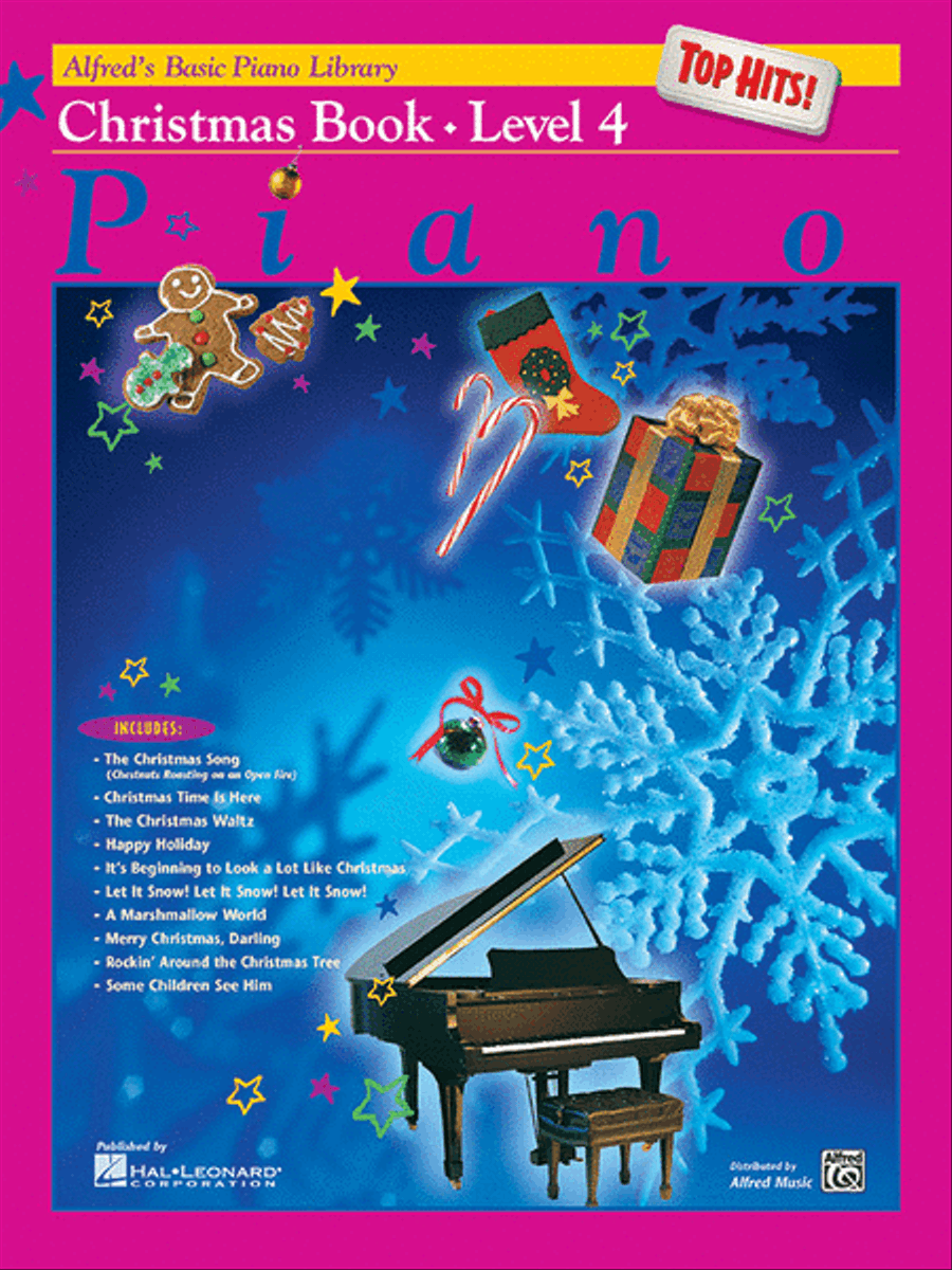Alfred's Basic Piano Library Top Hits! Christmas, Book 4 Piano Method scores gallery preview page 1