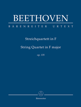 Book cover for String Quartet in F major, op. 135