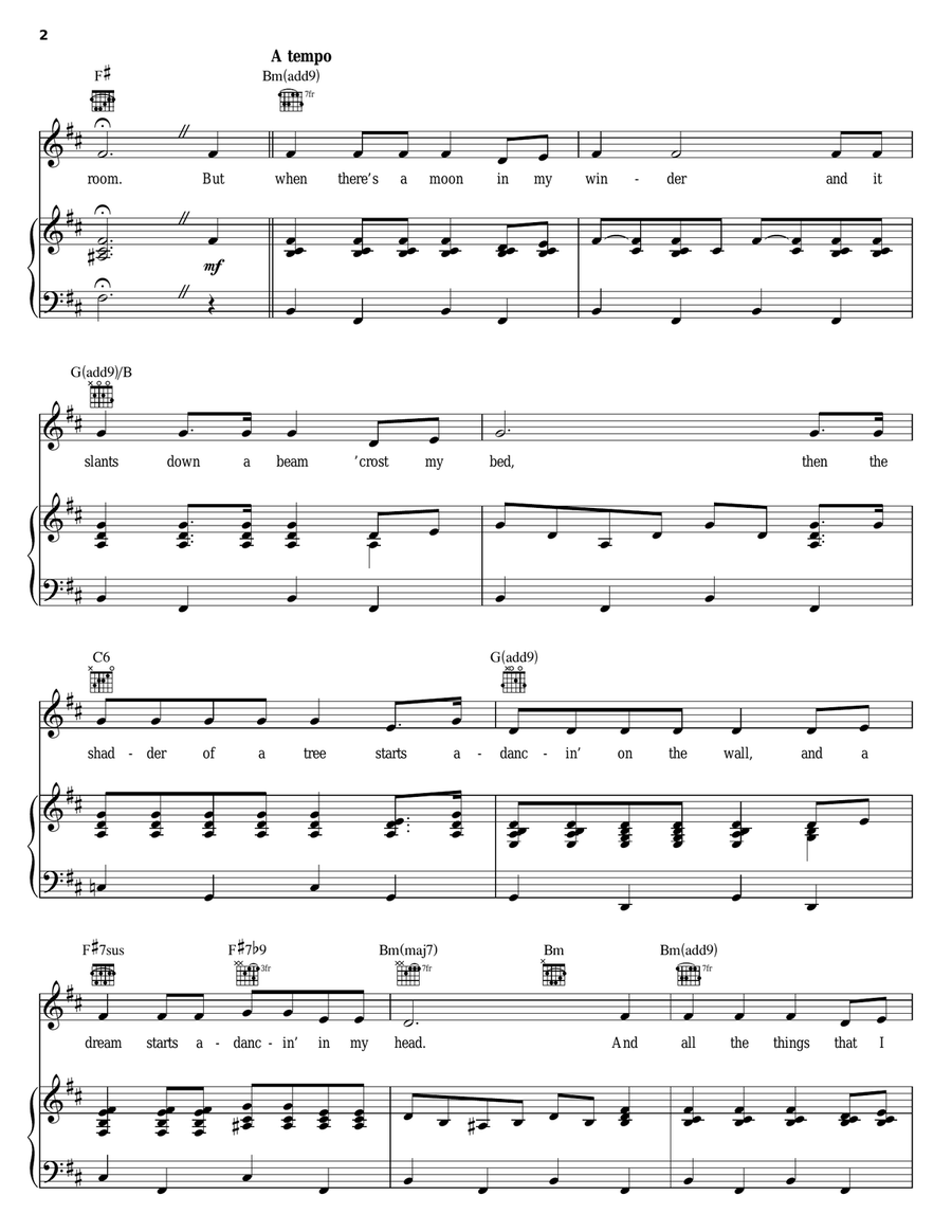 Lonely Room (from Oklahoma!) Piano, Vocal, Guitar scores gallery preview page 2