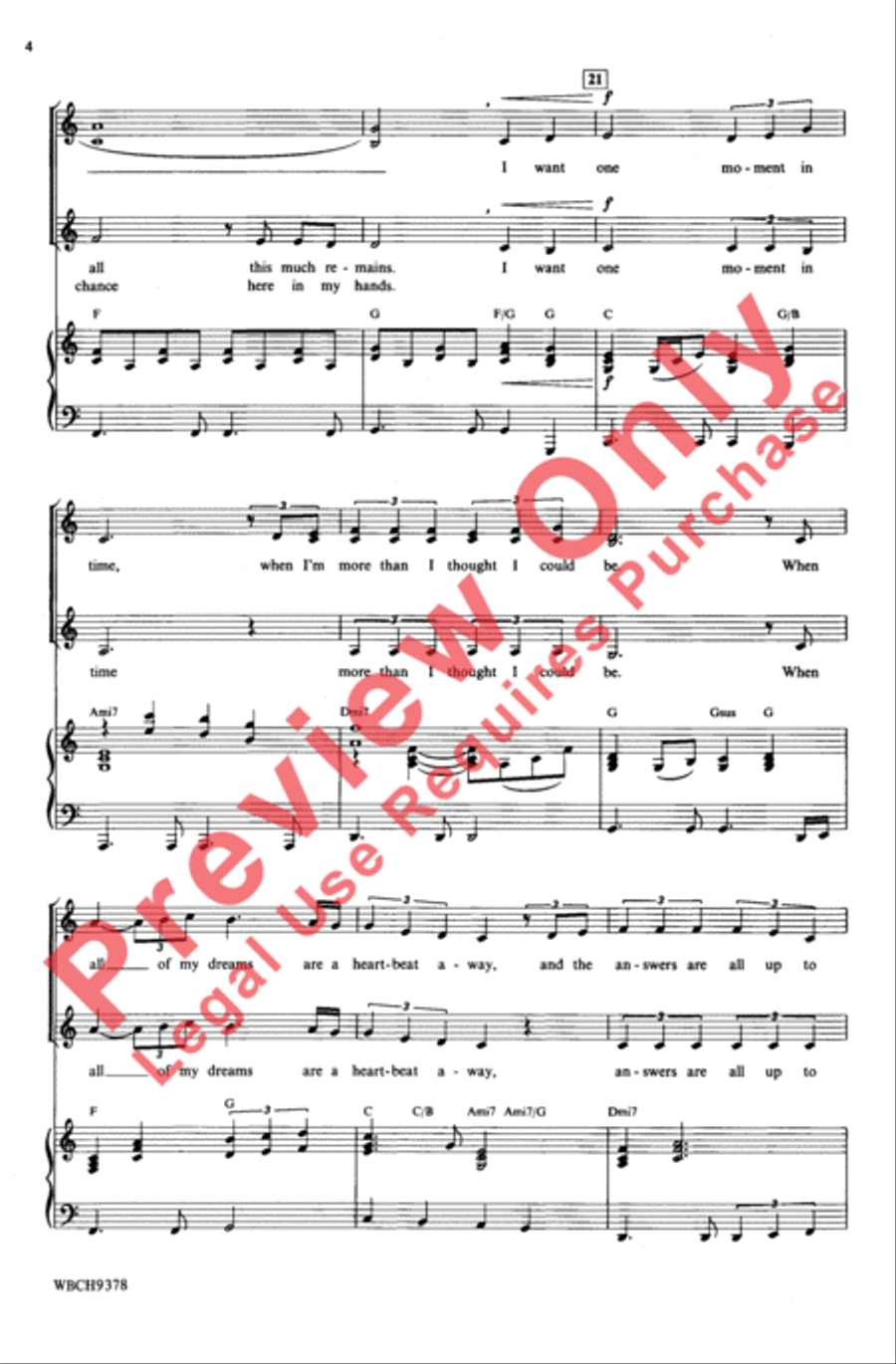 One Moment in Time Women's Choir scores gallery preview page 4