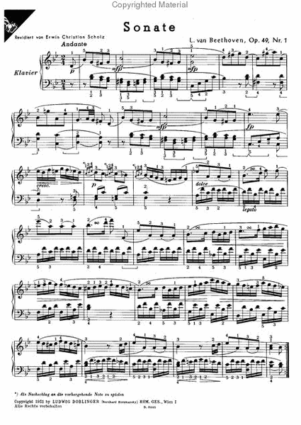 Sonate g-moll op. 49 / 1