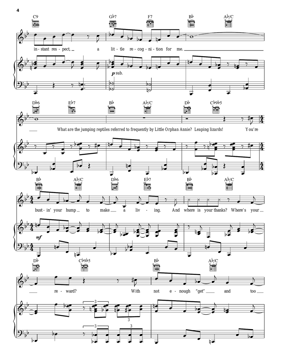 The Genius On Cleveland Street Piano, Vocal, Guitar scores gallery preview page 4