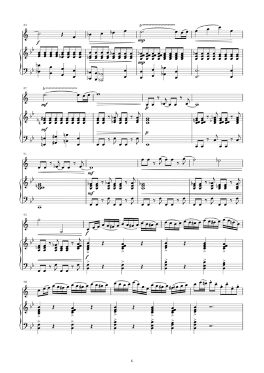 Clarinet Sonatina mostly in the style of Mozart B-Flat Clarinet scores gallery preview page 6