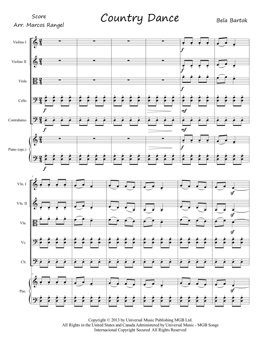 Country Dance Chamber Music scores gallery preview page 1