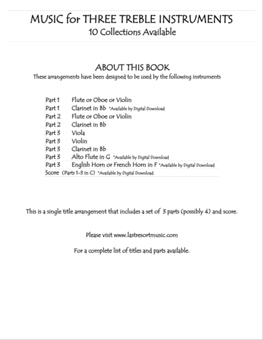 March from The Nutcracker for Double Reed Trio (Two Oboes & English Horn or French Horn)