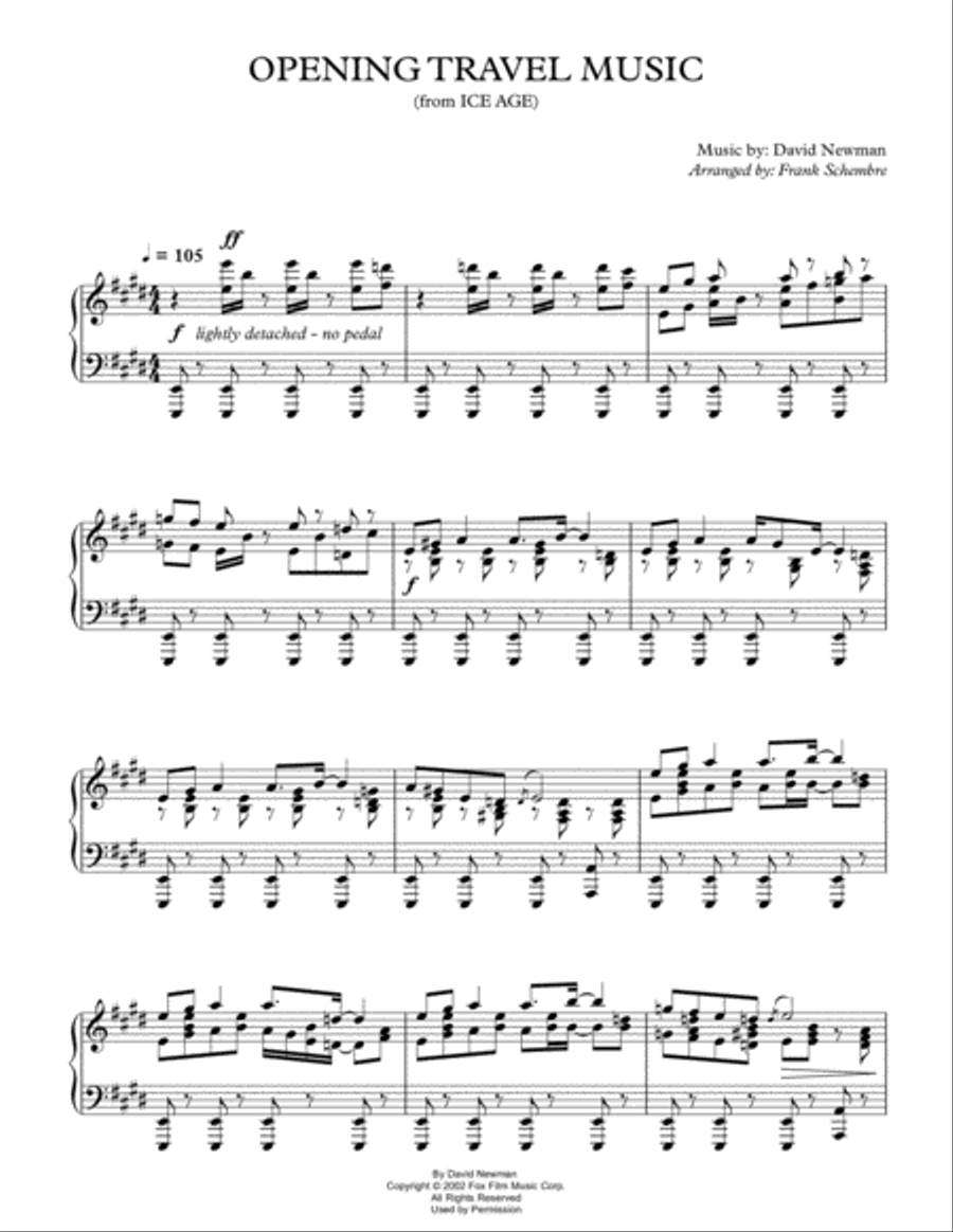 Ice Age - Score Piano Solo scores gallery preview page 2
