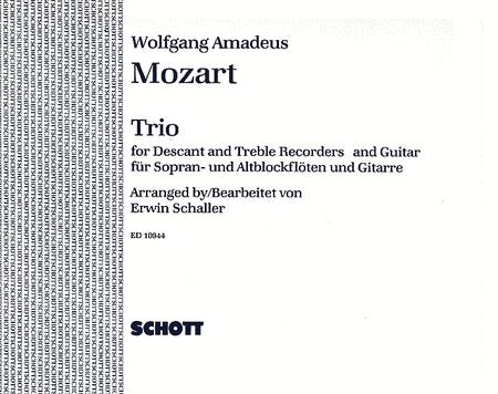 Trio S/a Recorders/guitar