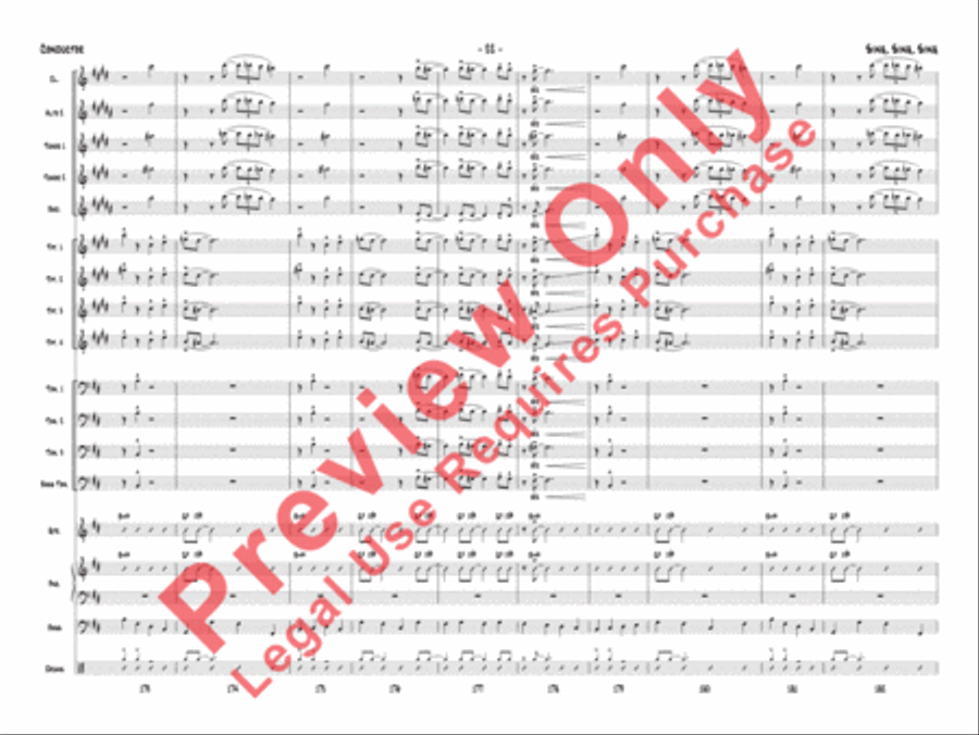 Sing, Sing, Sing Sing, Sing, Sing Jazz Ensemble scores gallery preview page 25