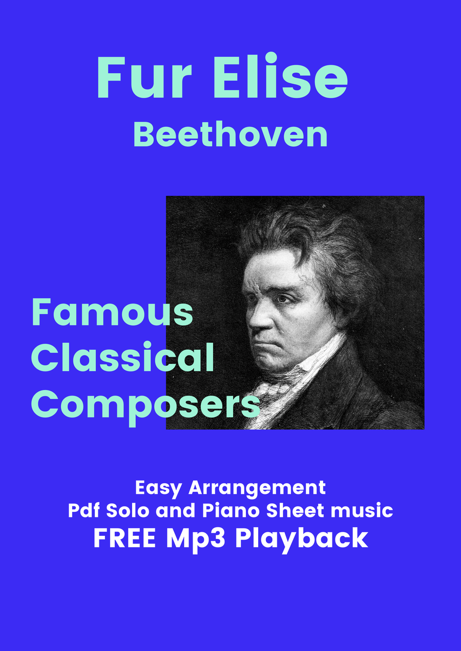 For Elise (Beethoven) + FREE Mp3 Playback + PDF Solo and Piano Parts Violin Solo scores gallery preview page 1