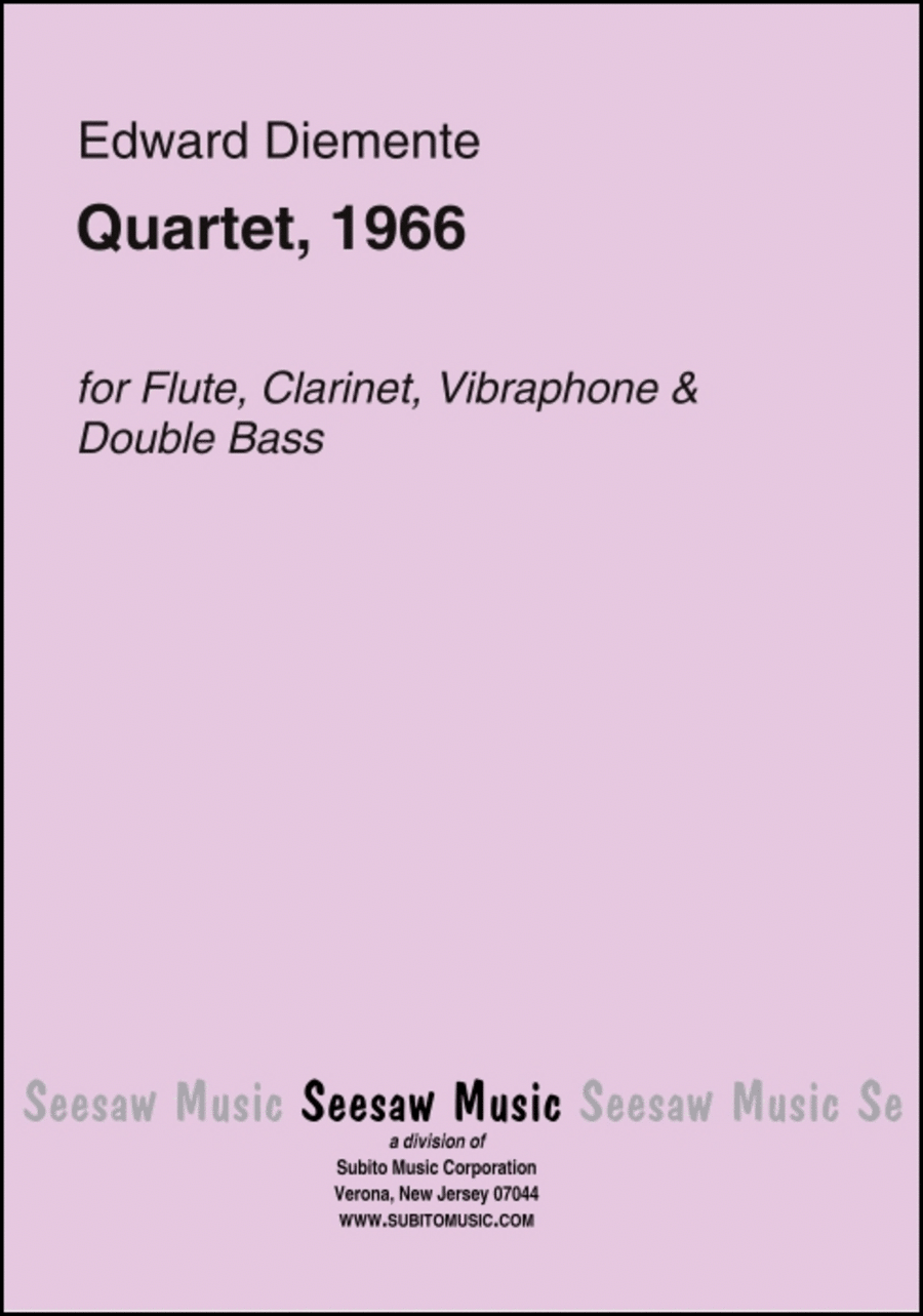 Quartet, 1966 Clarinet scores gallery preview page 1