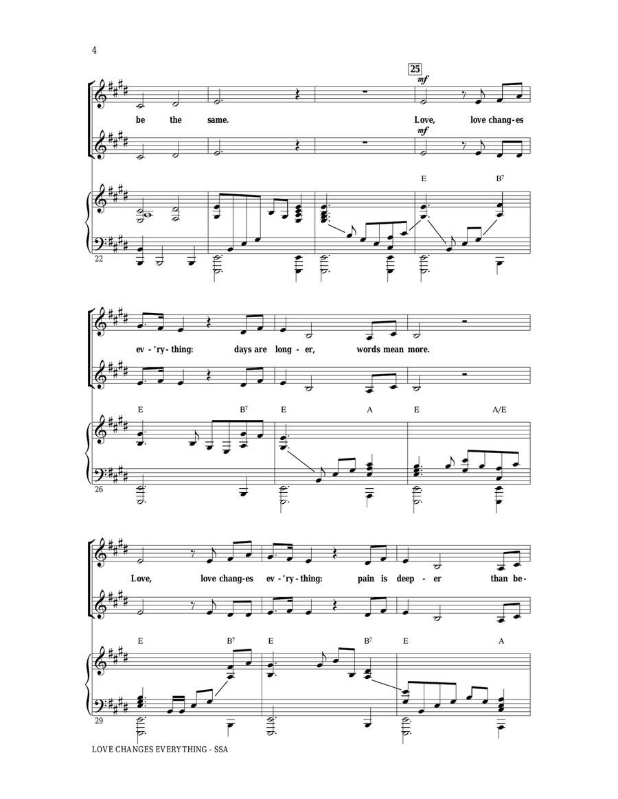 Love Changes Everything (from Aspects Of Love) (arr. Ed Lojeski) SSA scores gallery preview page 3