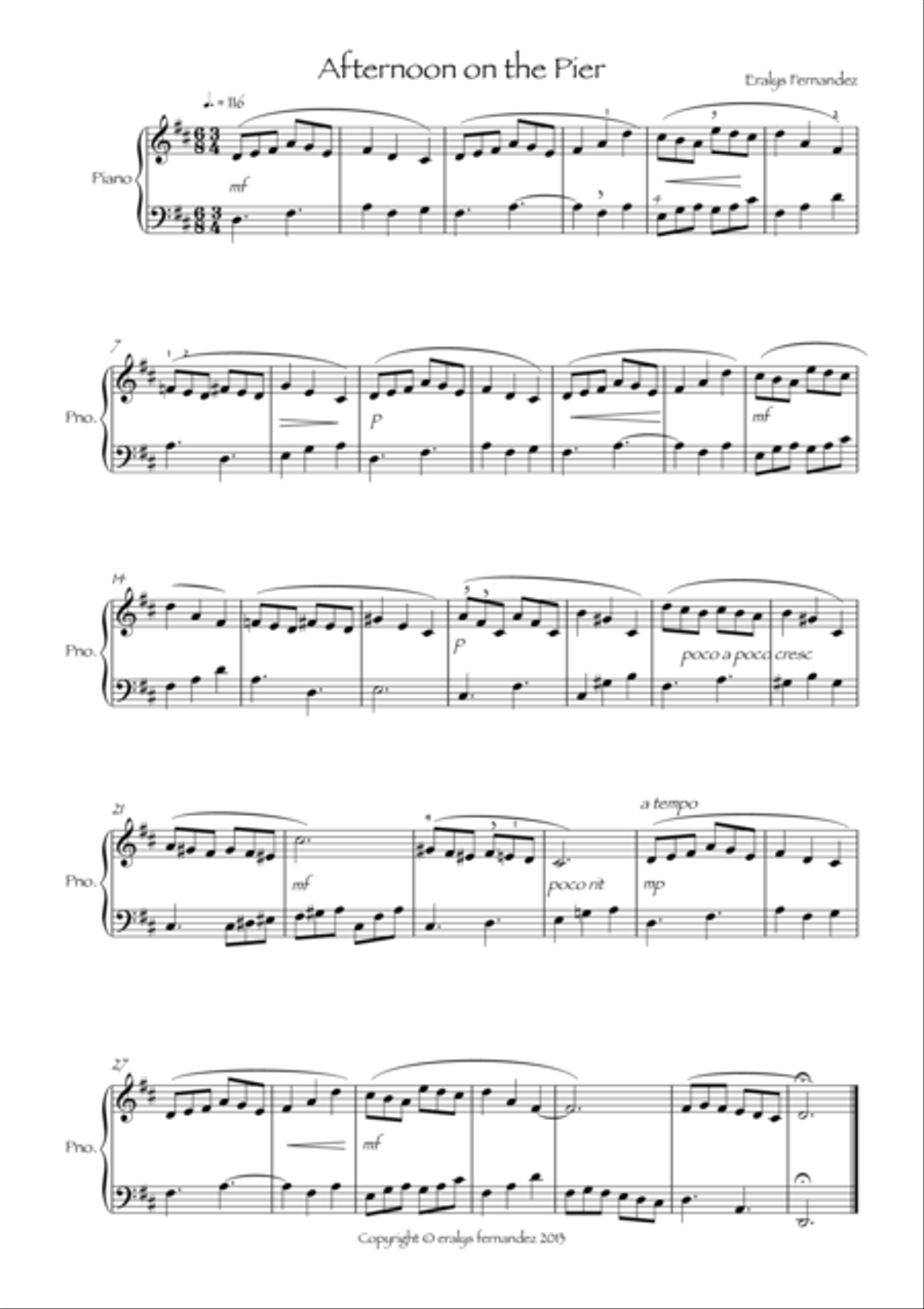 Afternoon on the pier Piano Method scores gallery preview page 1