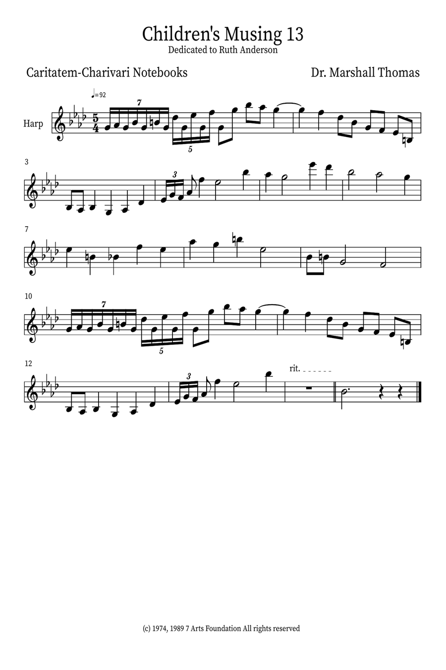Children's Musing 13 Small Ensemble scores gallery preview page 4