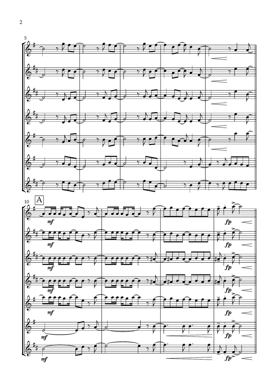 Flowers Woodwind Ensemble scores gallery preview page 2