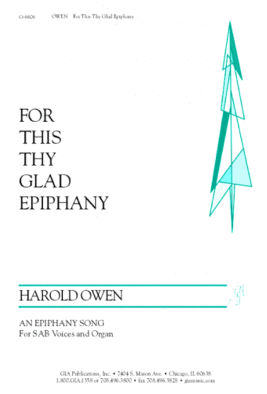 For This Thy Glad Epiphany 3-Part scores gallery preview page 1