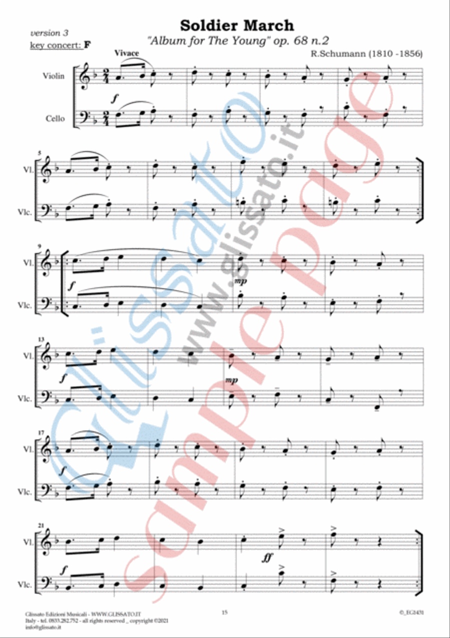 10 Romantic Easy duets for Violin and Cello image number null