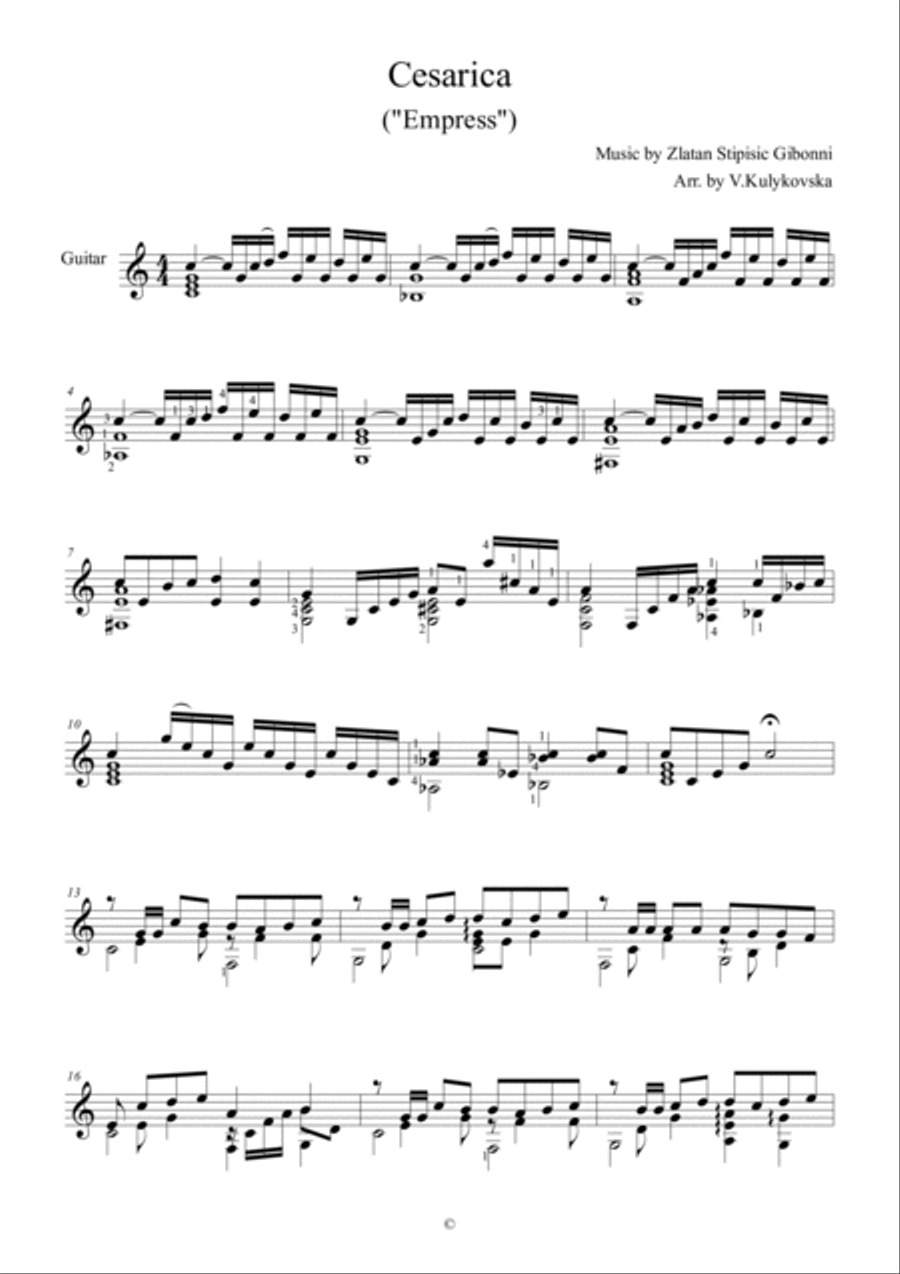 Cesarica Cesarica Electric Guitar scores gallery preview page 2