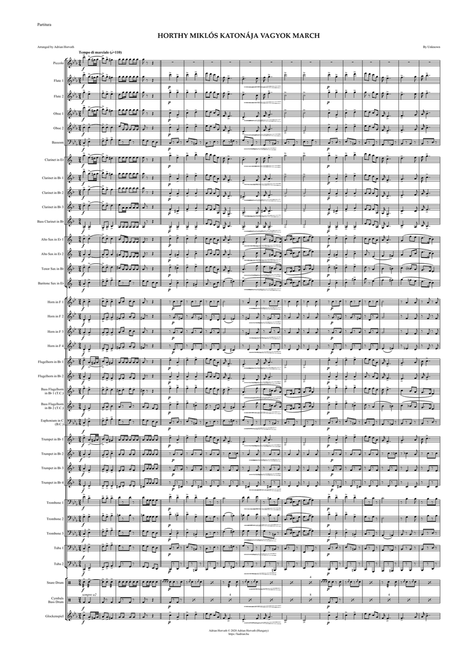Horthy Miklós katonája vagyok... March Concert Band scores gallery preview page 3