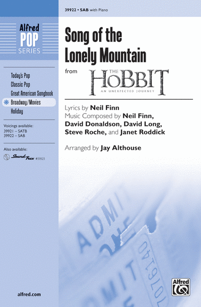 Song of the Lonely Mountain (from The Hobbit: An Unexpected Journey) image number null