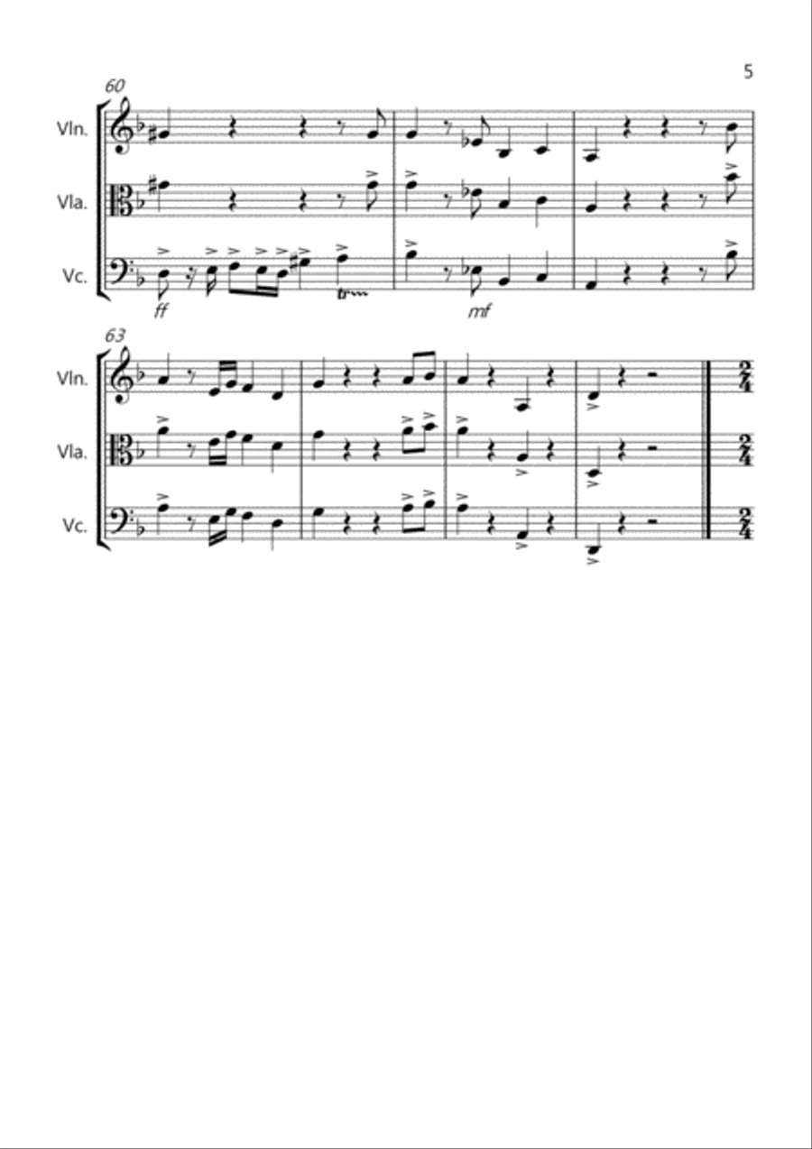 3 Halloween Pieces for String Trio String Trio scores gallery preview page 5