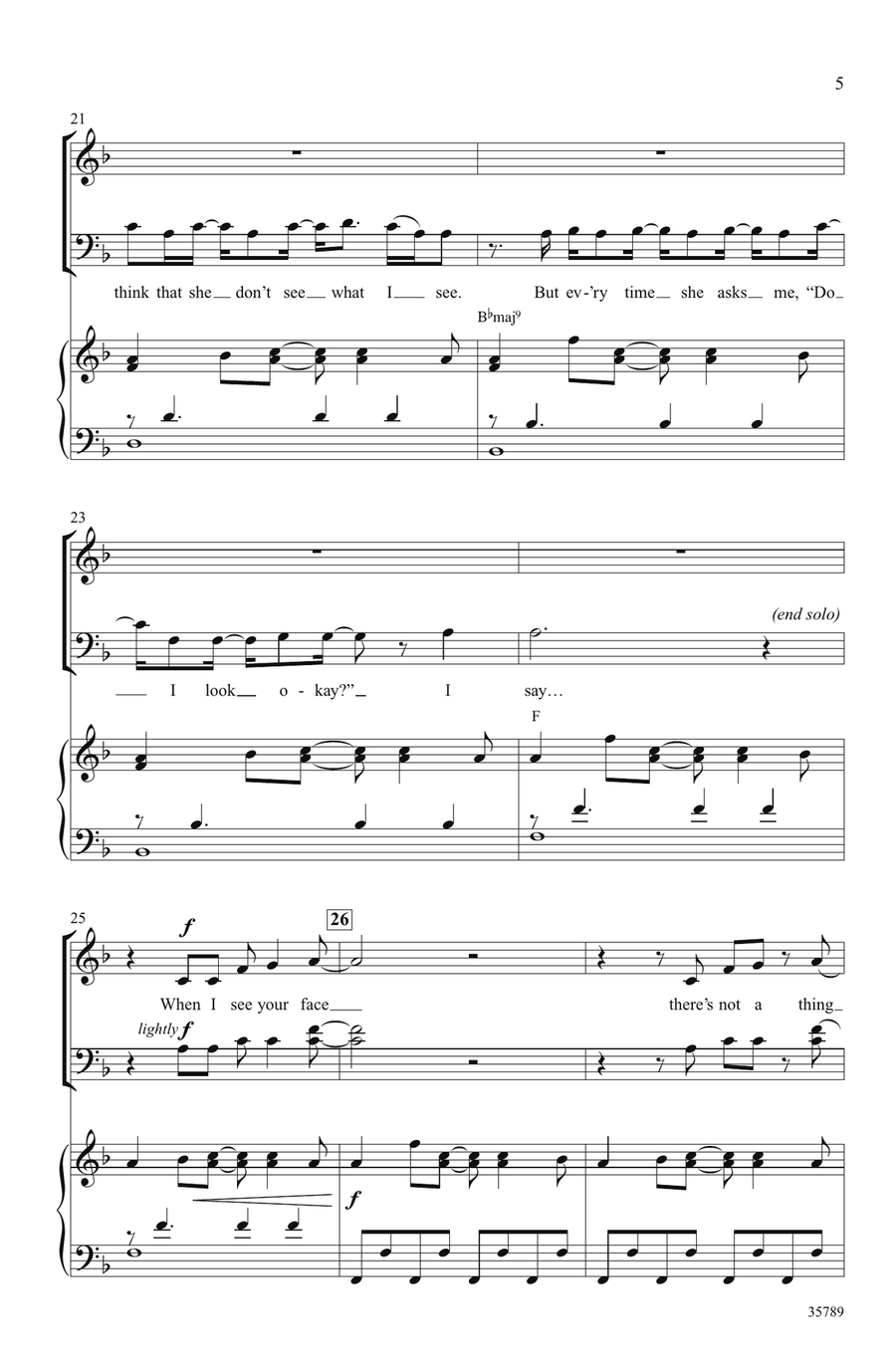 Just the Way You Are (Amazing) by Bruno Mars 4-Part - Digital Sheet Music page 4