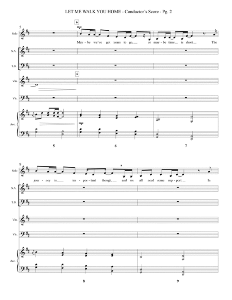 Let Me Walk You Home - Full Score Choir scores gallery preview page 2