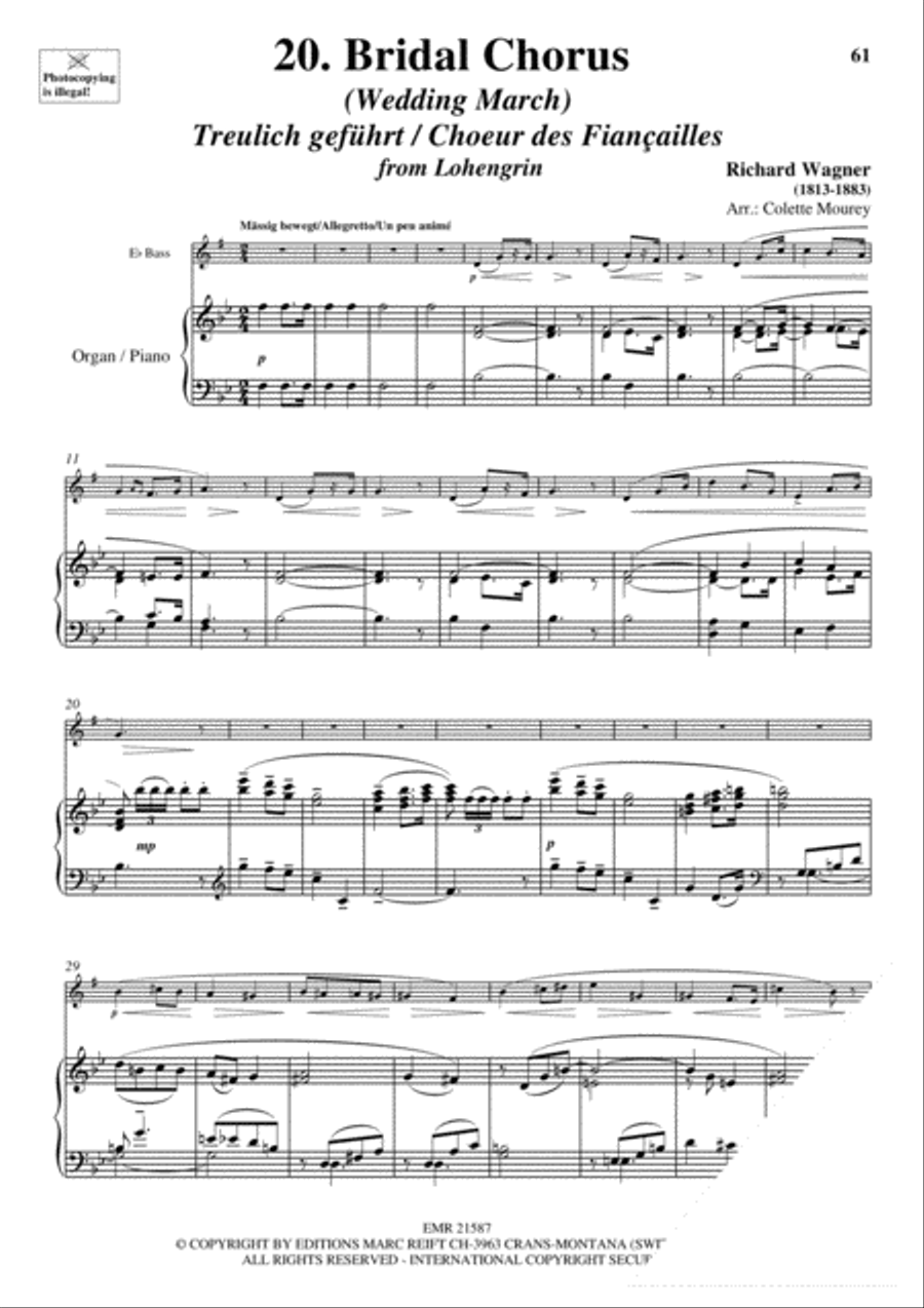 20 Greatest Wedding Solos Organ scores gallery preview page 22