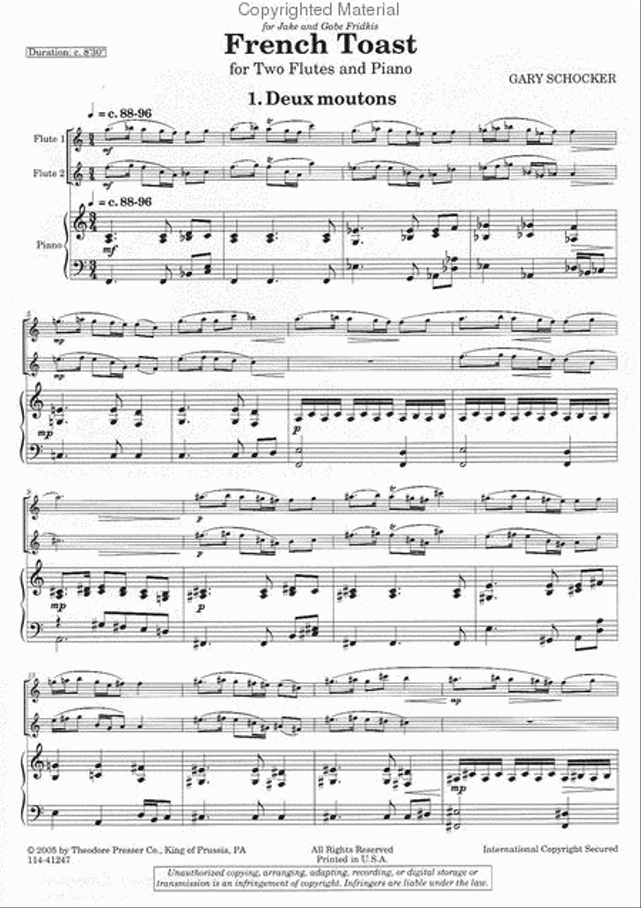 French Toast French Toast Flute Duet scores gallery preview page 2