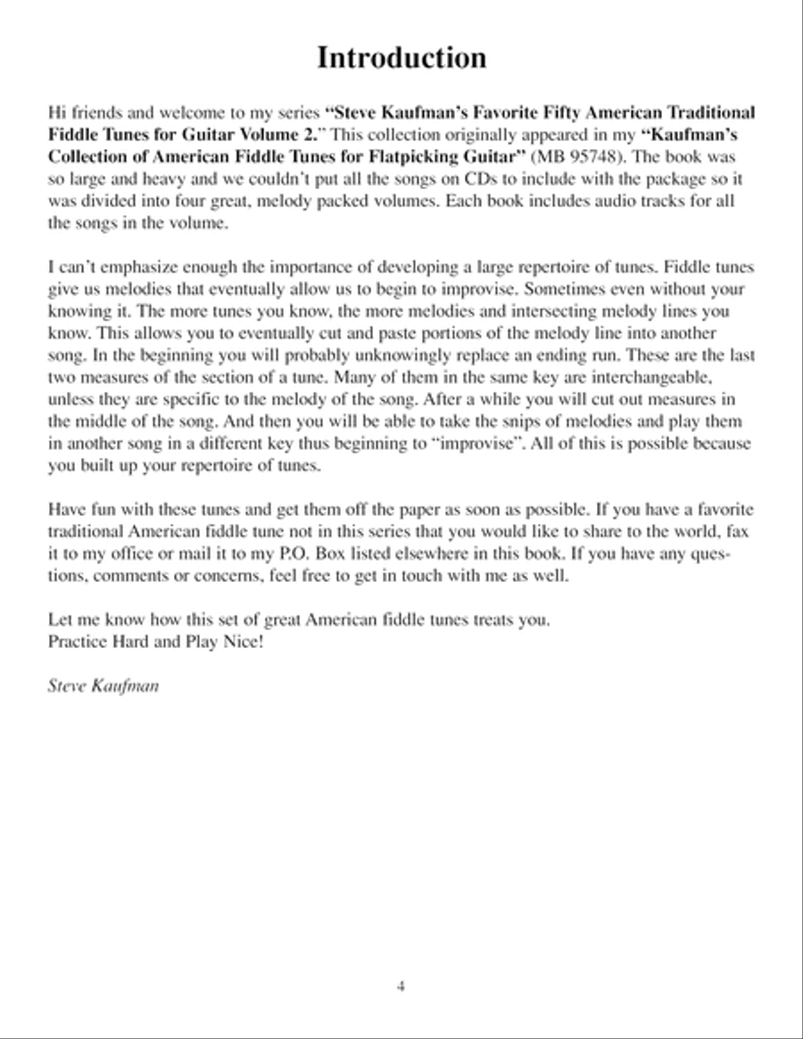 Steve Kaufman's Favorite Traditional Fiddle Tunes Flatpicking Guitar scores gallery preview page 5