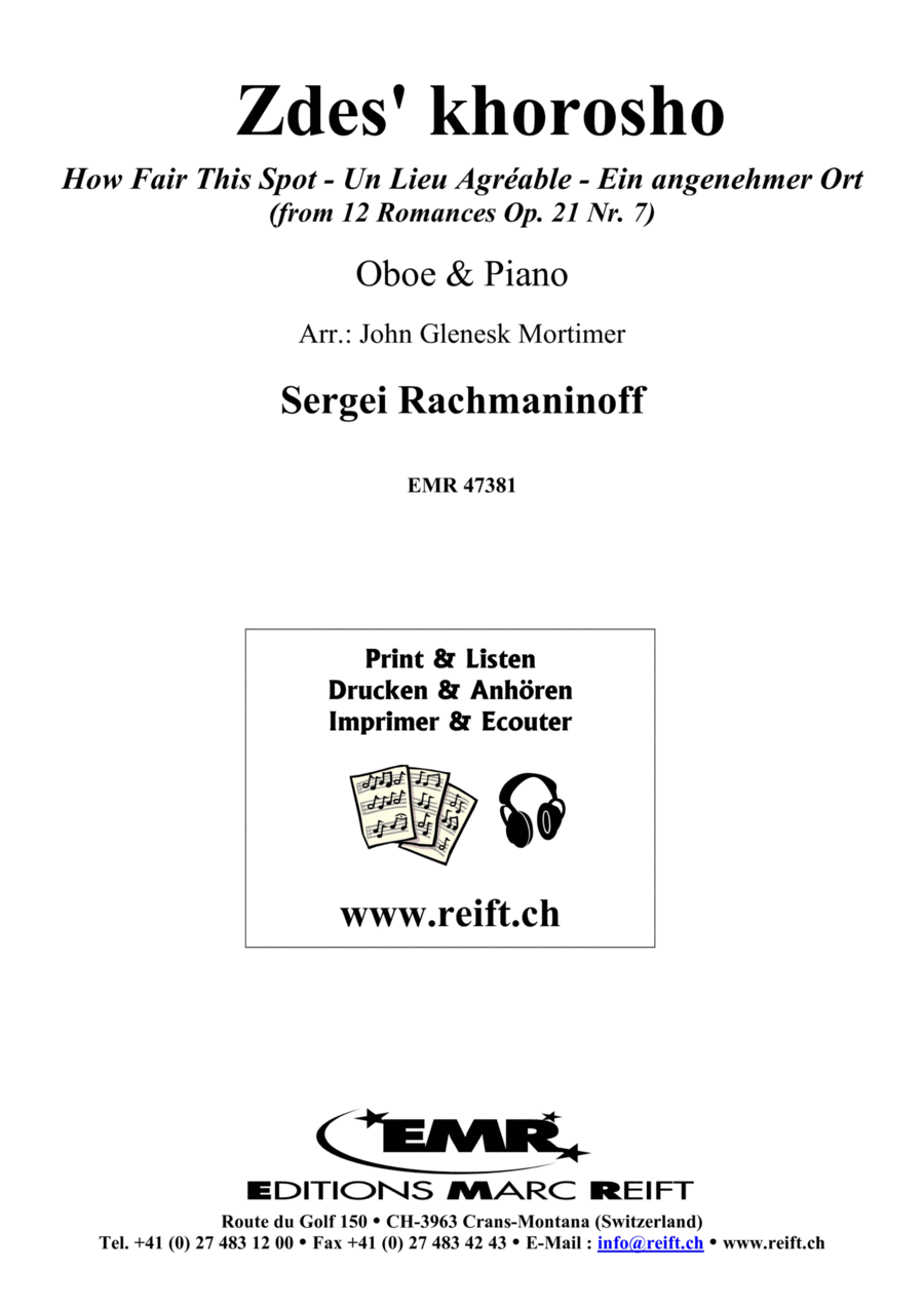 Zdes' khorosho Zdes' khorosho Piano Accompaniment scores gallery preview page 1