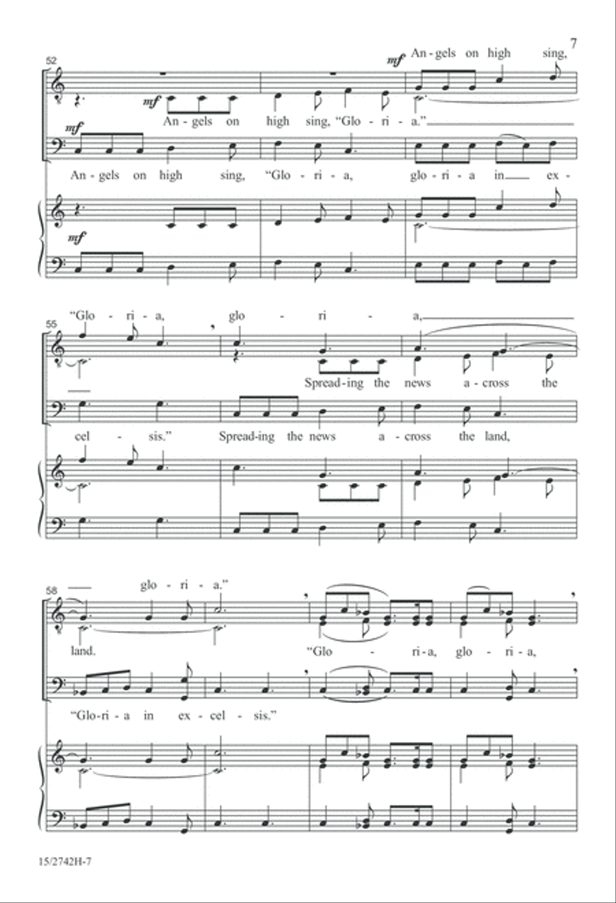 And the Angels Sang TTBB scores gallery preview page 8
