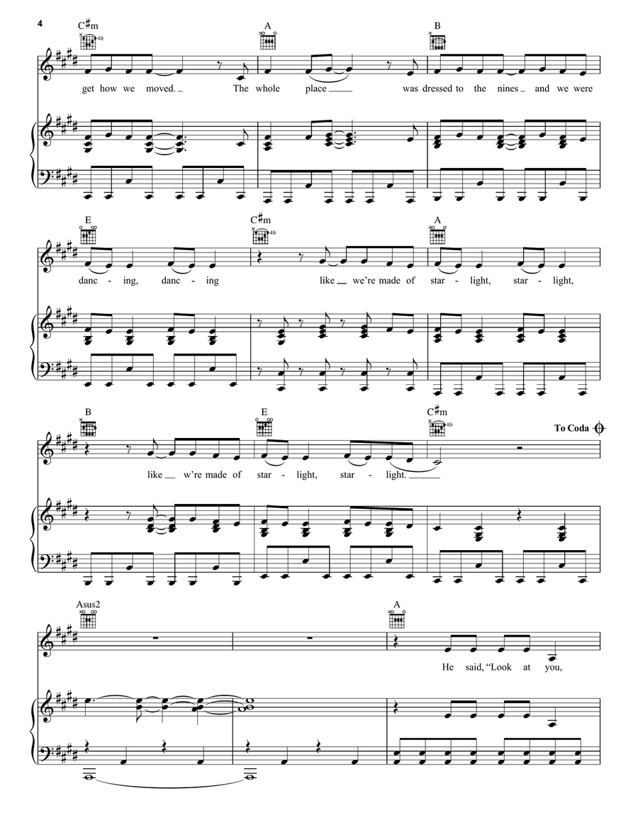 Starlight Acoustic Guitar scores gallery preview page 4