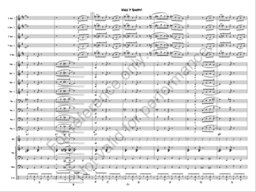 Make It Snappy! Jazz Ensemble scores gallery preview page 4